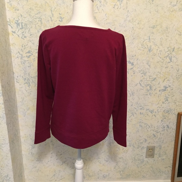Kim Rogers Size Small Maroon L.S. Tee - Picture 2 of 5